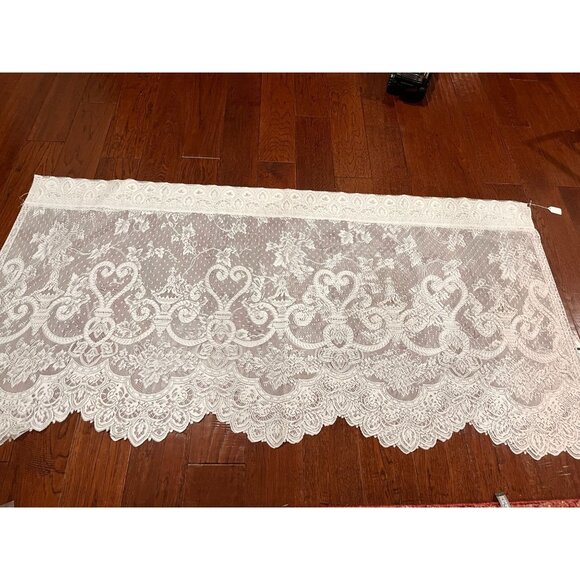 Heritage Lace White SHEER DIVINE Window Valance 62" x 33" Drop set of 4
